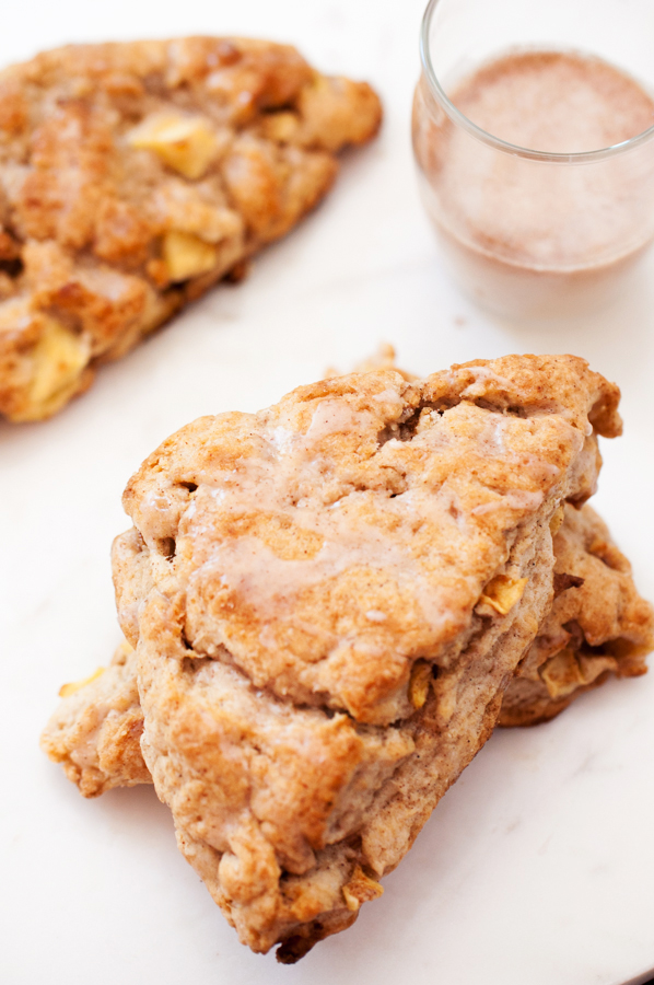 Apple, scones, glaze, cinnamon, spice