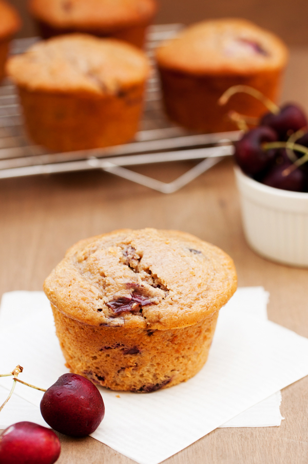 Jumbo Cherry Brown Butter Muffins-15