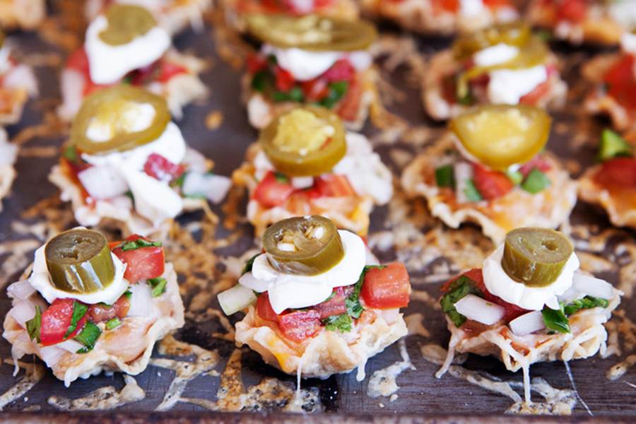 Nacho Bites featuring Frito-Lay Tostitos. Your favorite toppings in every bite.