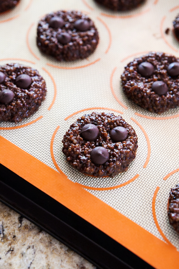 cookie, chocolate, gluten-free, egg-free, quinoa