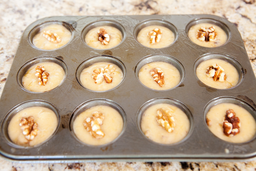 banana, walnut, muffin, the palace grill, santa Barbara