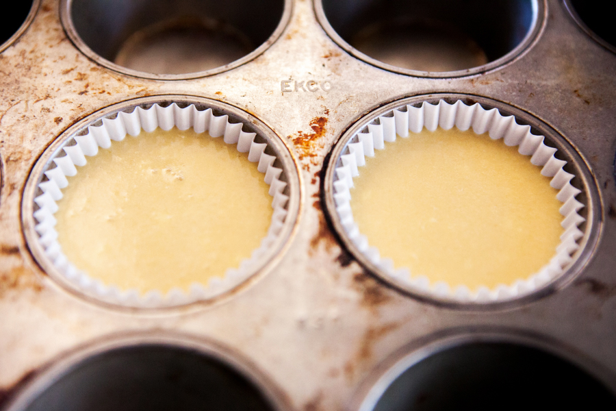 Golden Vanilla Cupcakes with Swiss Buttercream for Two, vanilla, cupcake, Swiss buttercream, desserts for two