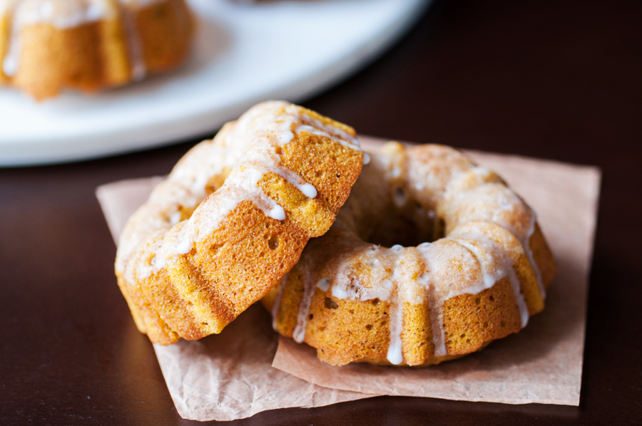 Brown butter baked pumpkin donut crullers. Who says you need a donut pan to bake donuts?