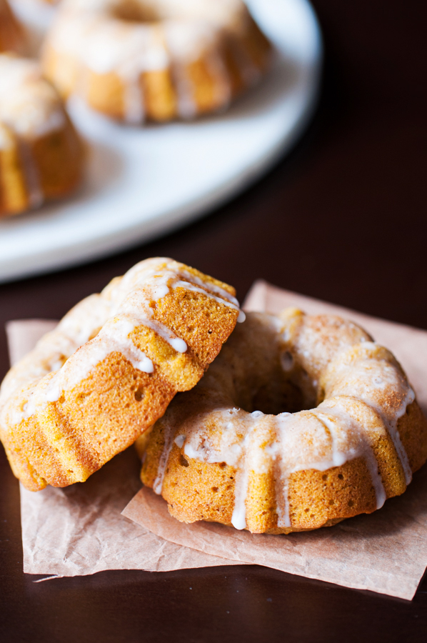 Brown butter baked pumpkin donut crullers. Who says you need a donut pan to bake donuts?