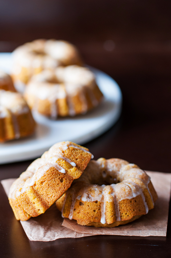 Brown butter baked pumpkin donut crullers. Who says you need a donut pan to bake donuts?