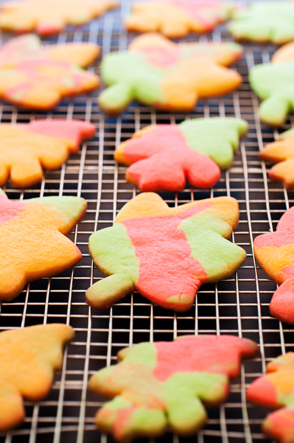 sugar cookies, fall, leaves, holiday baking, autumn