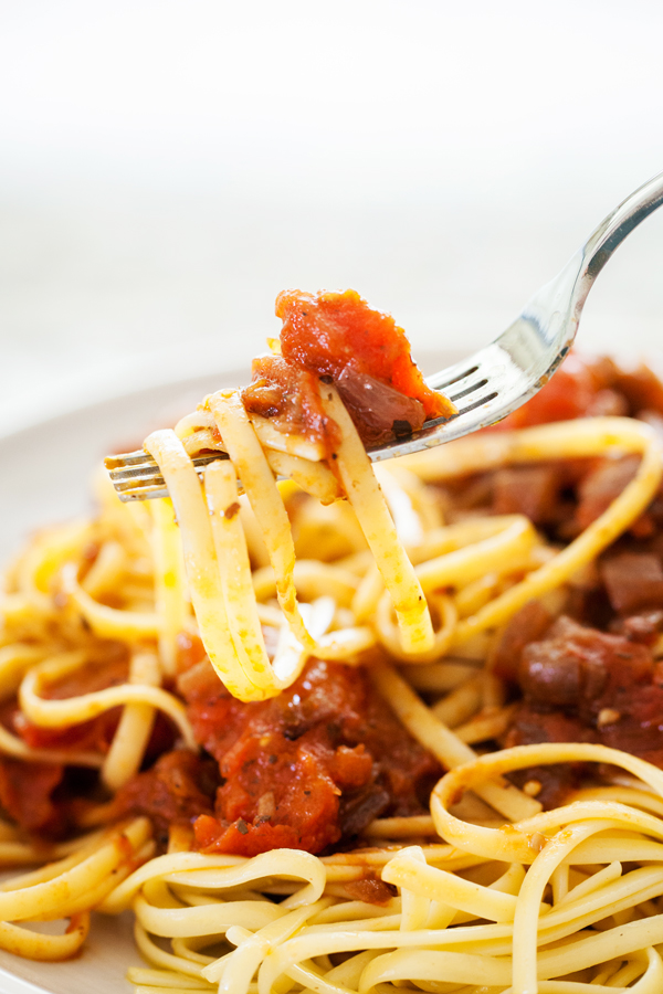 A classic Chunky Marinara Sauce made from fresh tomatoes and seasoned with pantry staples!