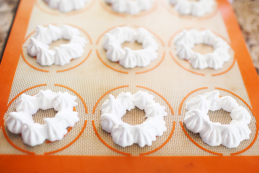 Bring these meringue wreaths to your next holiday party and add some cheer to the holiday table. 