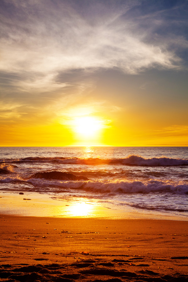 A Walk at Sunset at Laguna Beach 