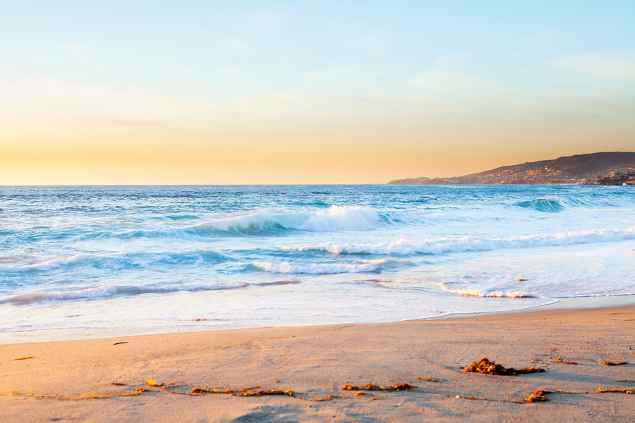 A Walk at Sunset at Laguna Beach 