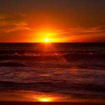 A Walk at Sunset at Laguna Beach