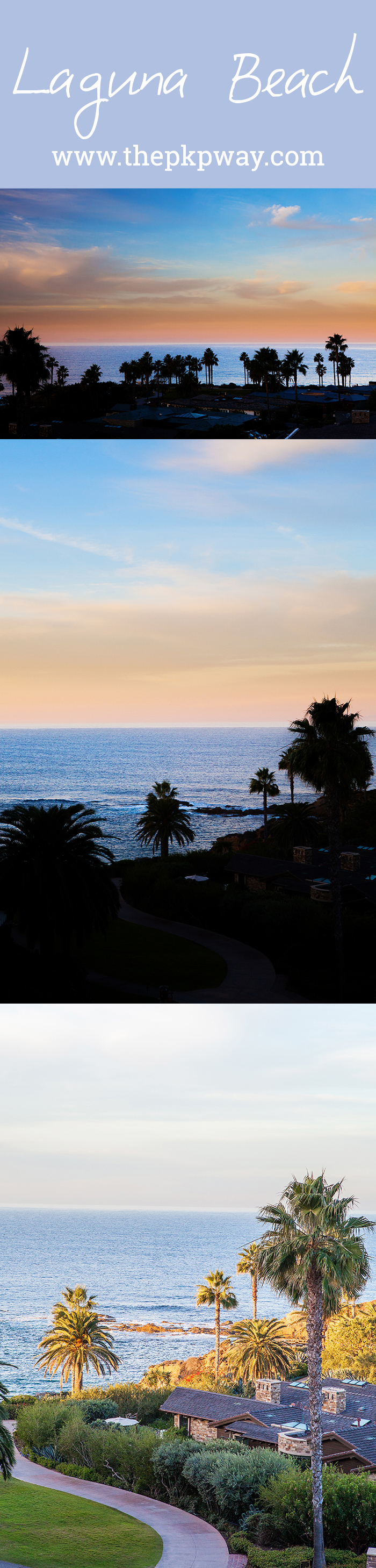 A Walk at Sunset at Laguna Beach