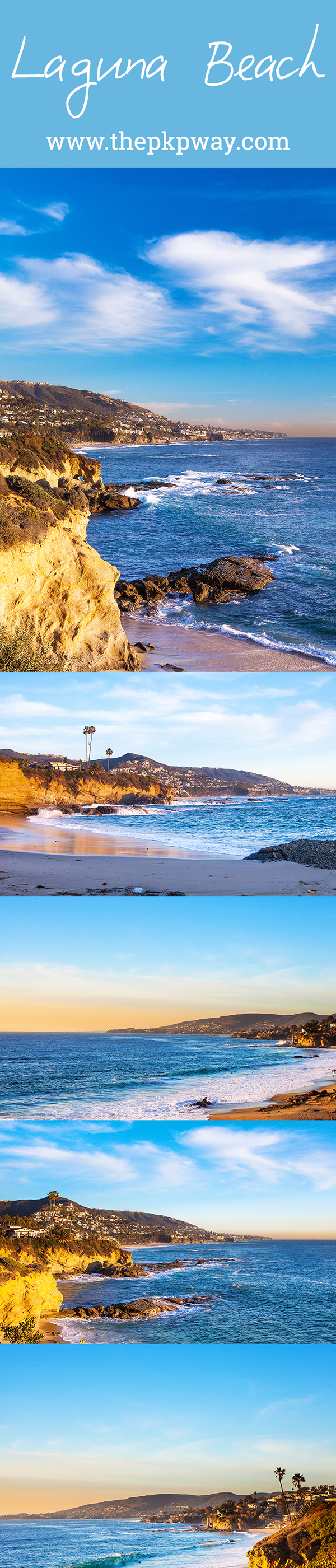 A Walk at Sunset at Laguna Beach