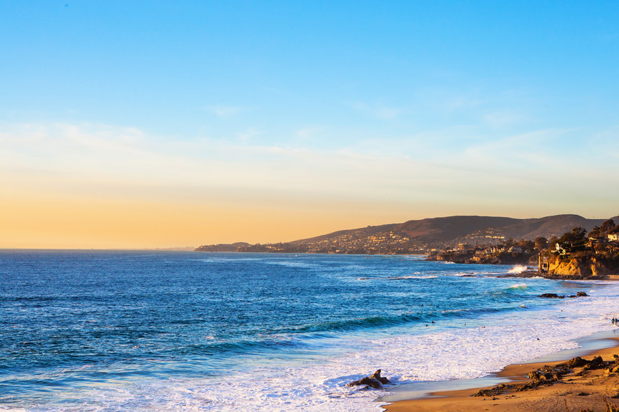 A Walk at Sunset at Laguna Beach 