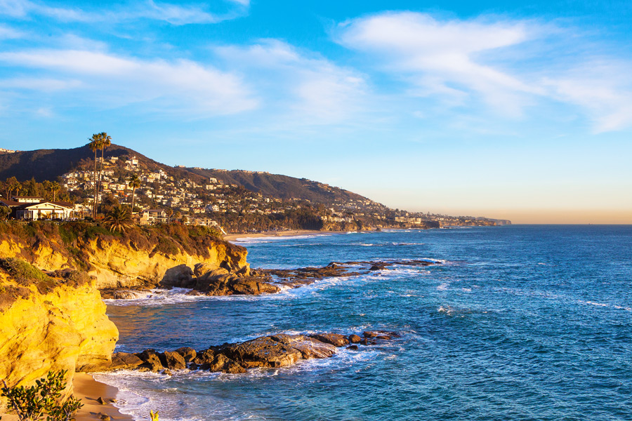 A Walk at Sunset at Laguna Beach 