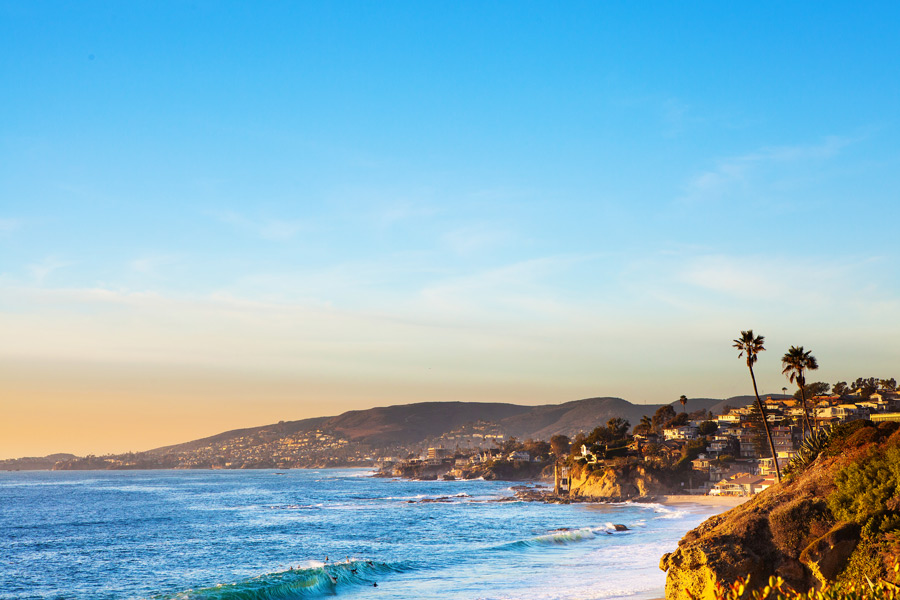 A Walk at Sunset at Laguna Beach 