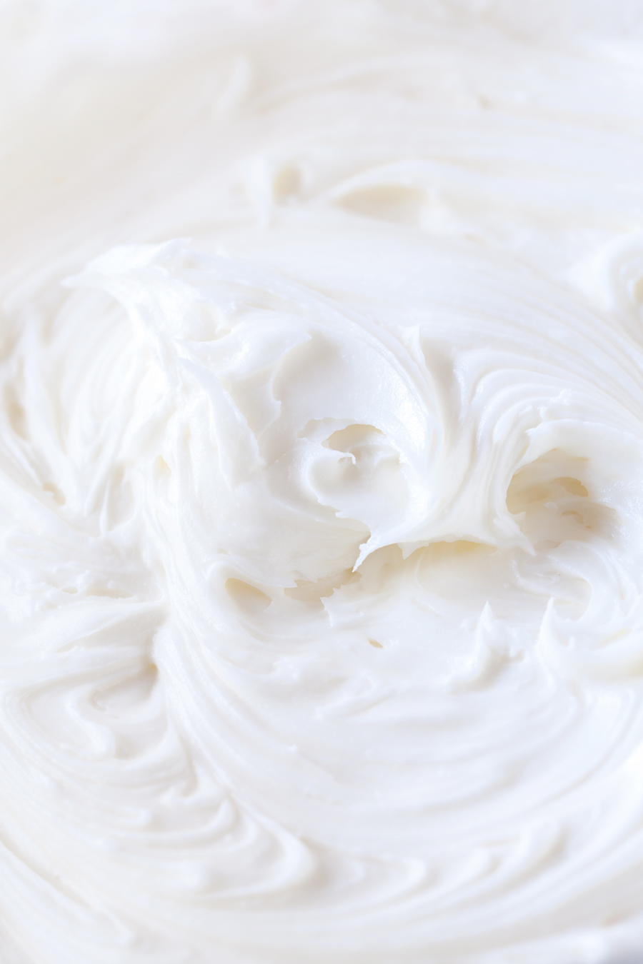 Close-up of peppermint frosting.