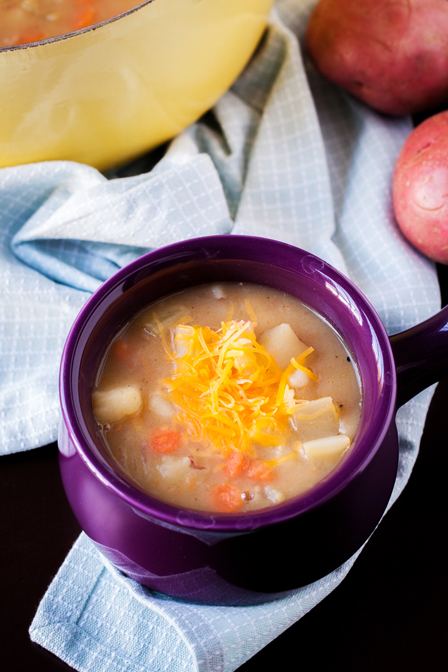 This potato soup will warm and nourish your insides! 