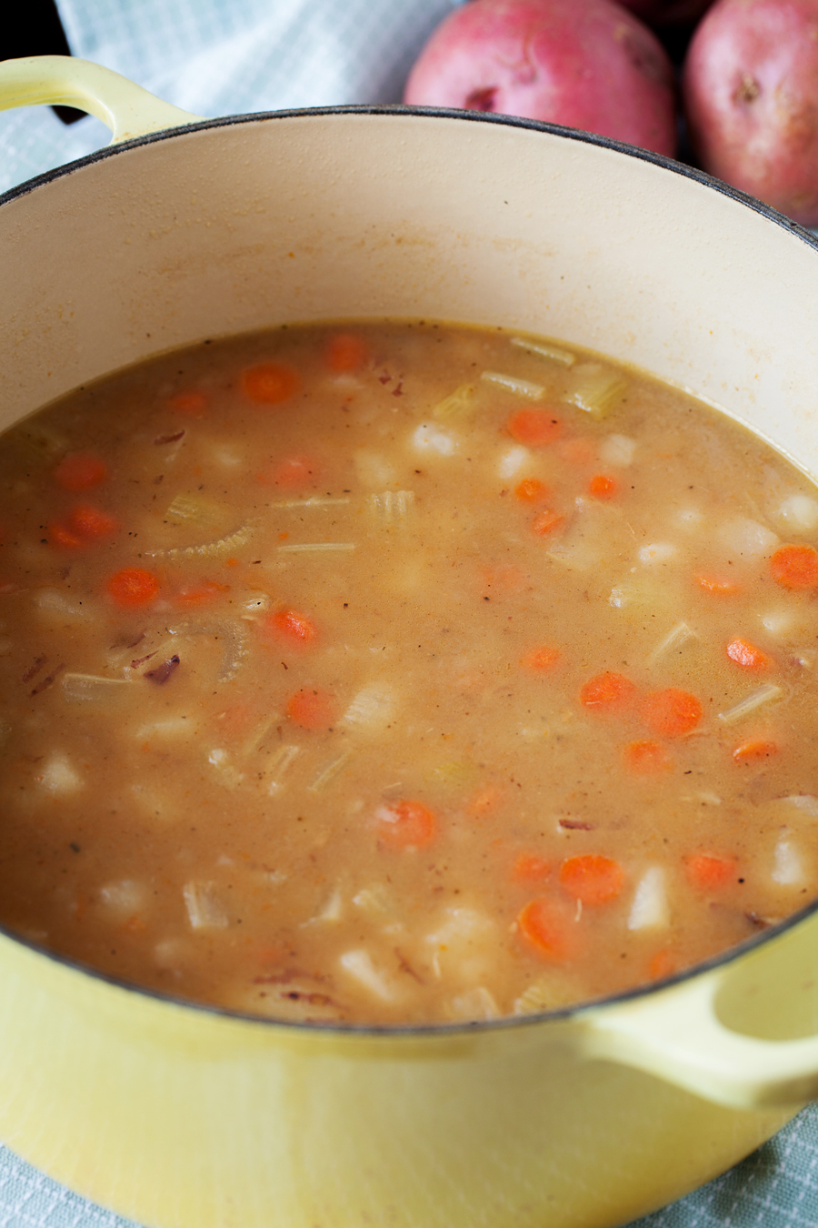 This potato soup will warm and nourish your insides! 