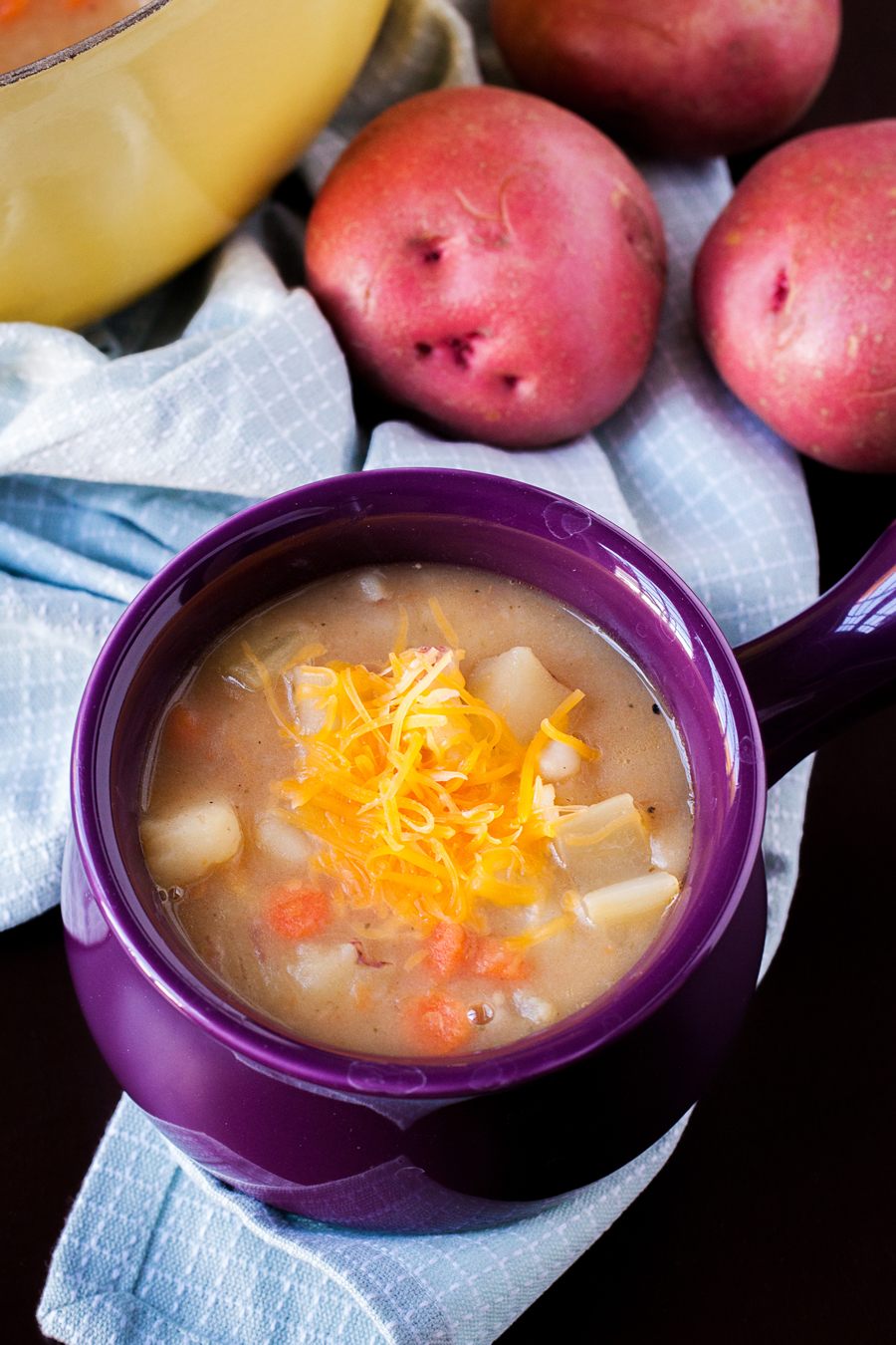 This potato soup will warm and nourish your insides! 