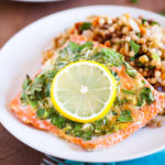 Baked Lemon and Herb Salmon - Juicy and delicious and ready in less than 20 minutes!