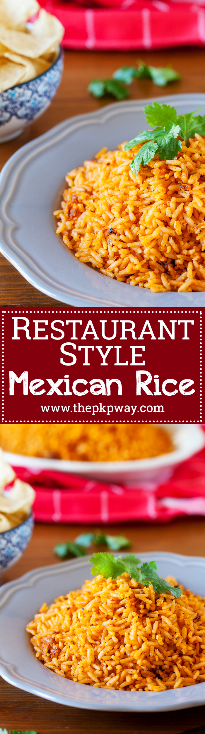 Authentic Restaurant Style Mexican Rice ready in 25 minutes! Or, 7 minutes when using my shortcut!
