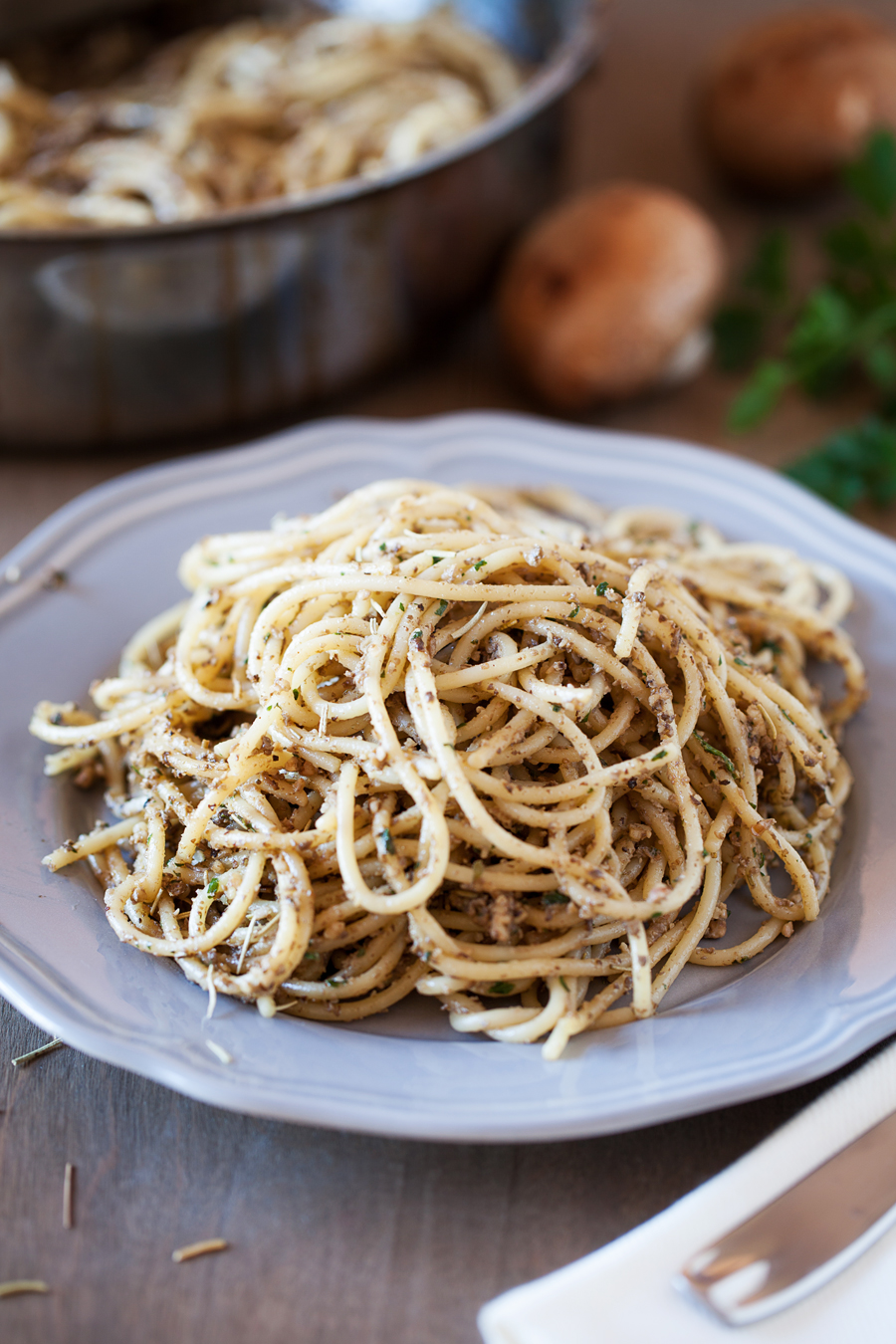 Walnut & Mushroom Pesto - Flavorful, earthy, and impressive enough to be spotted on a fancy schmancy restaurant menu.