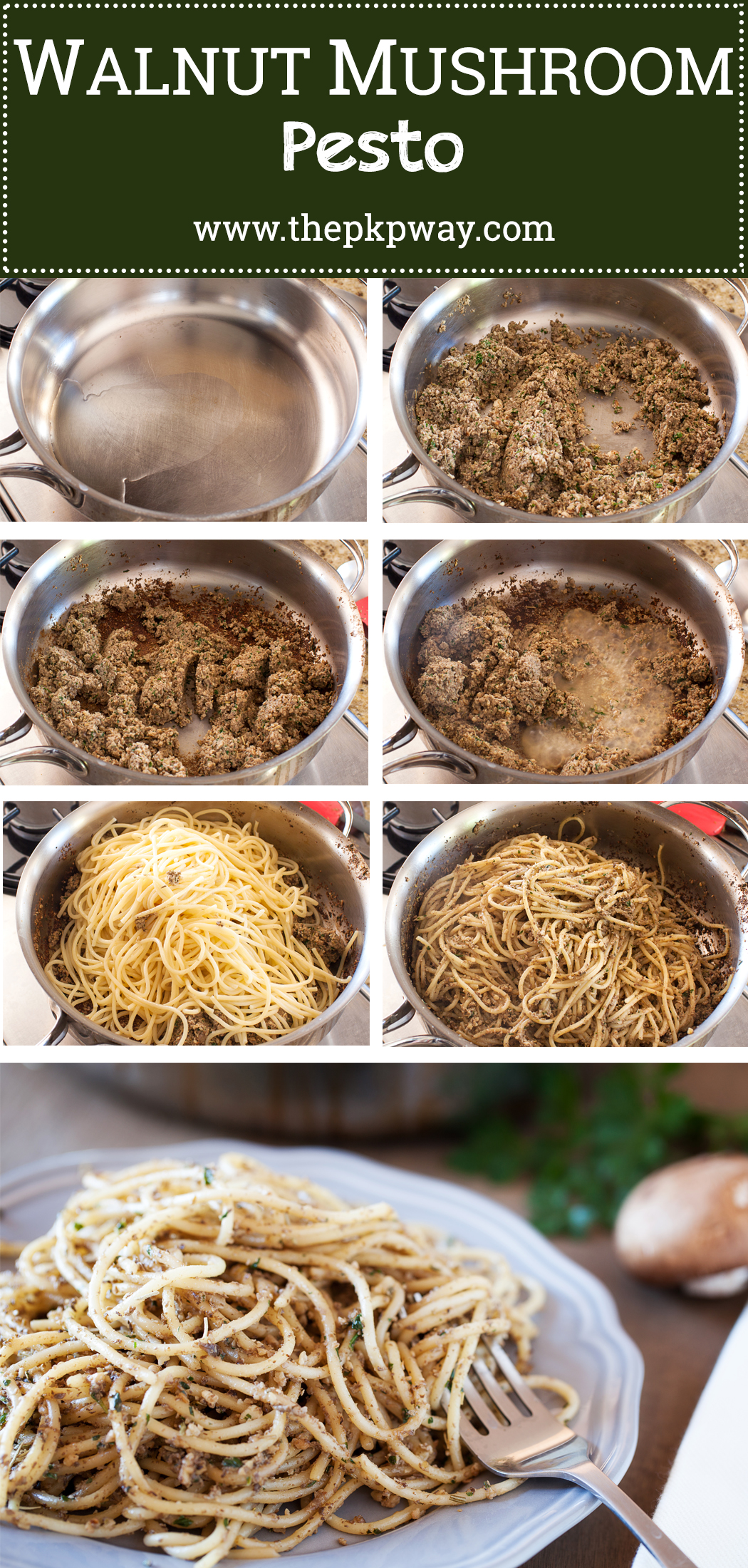 Walnut & Mushroom Pesto - Flavorful, earthy, and impressive enough to be spotted on a fancy schmancy restaurant menu.