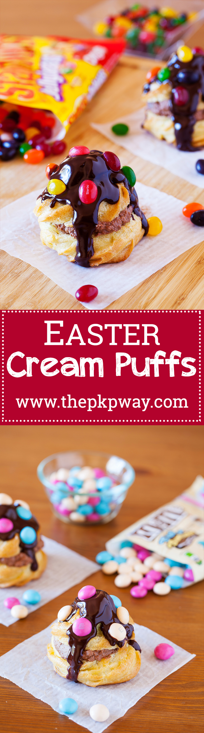 Fun yet elegant French cream puffs to add a little flare to your Easter table. #ad #SweeterEaster