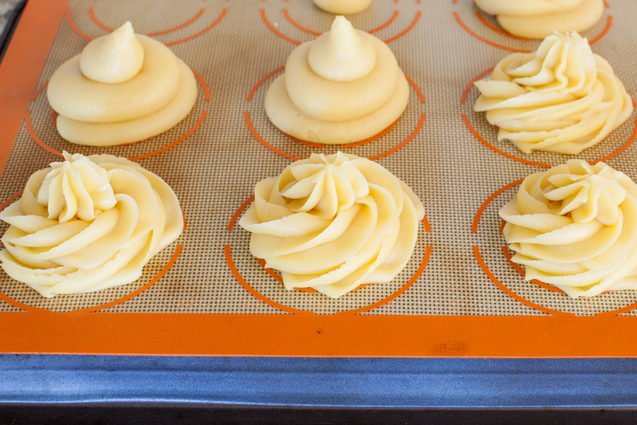 Fun yet elegant French cream puffs to add a little flare to your Easter table.