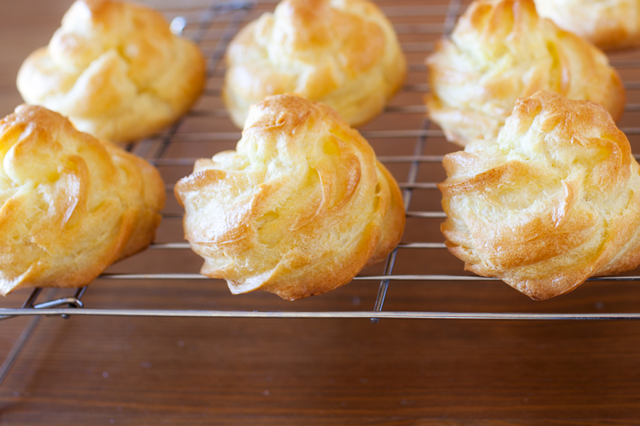 Fun yet elegant French cream puffs to add a little flare to your Easter table.