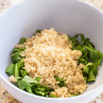 A bed of quinoa and spinach topped with a confetti of beets, mandarins, and tomatoes, this quinoa confetti salad is full of nutrients, vitamins, and fiber to make your meal that much healthier.