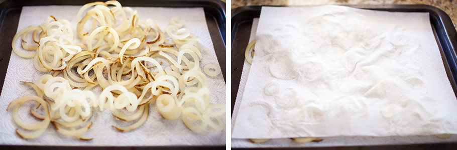 Crispy spiralized potato tossed in a taco seasoned sauce makes for a no-dressing-needed salad.