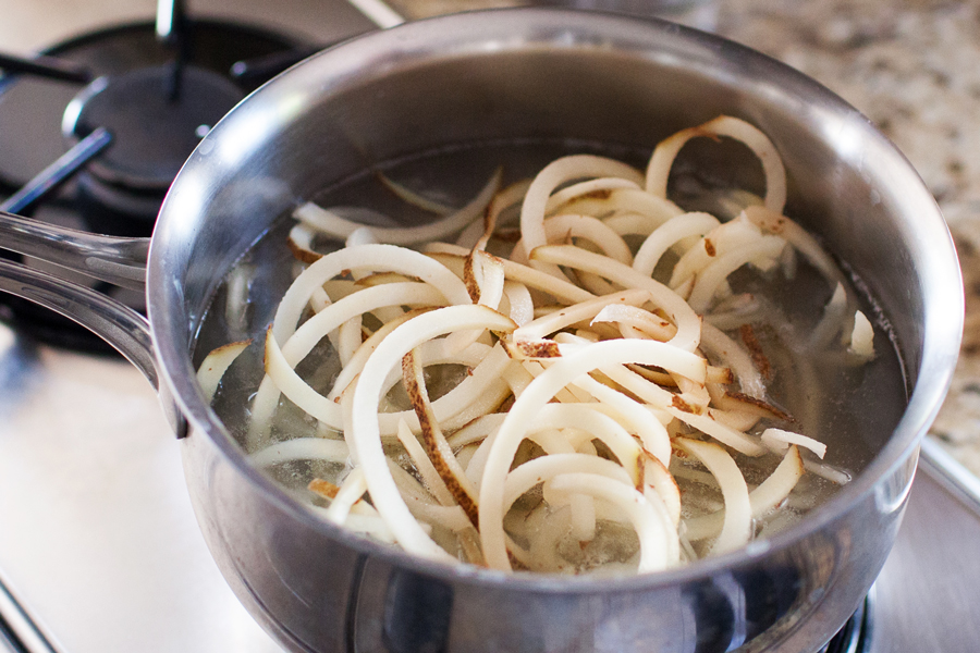 Crispy spiralized potato tossed in a taco seasoned sauce makes for a no-dressing-needed salad.