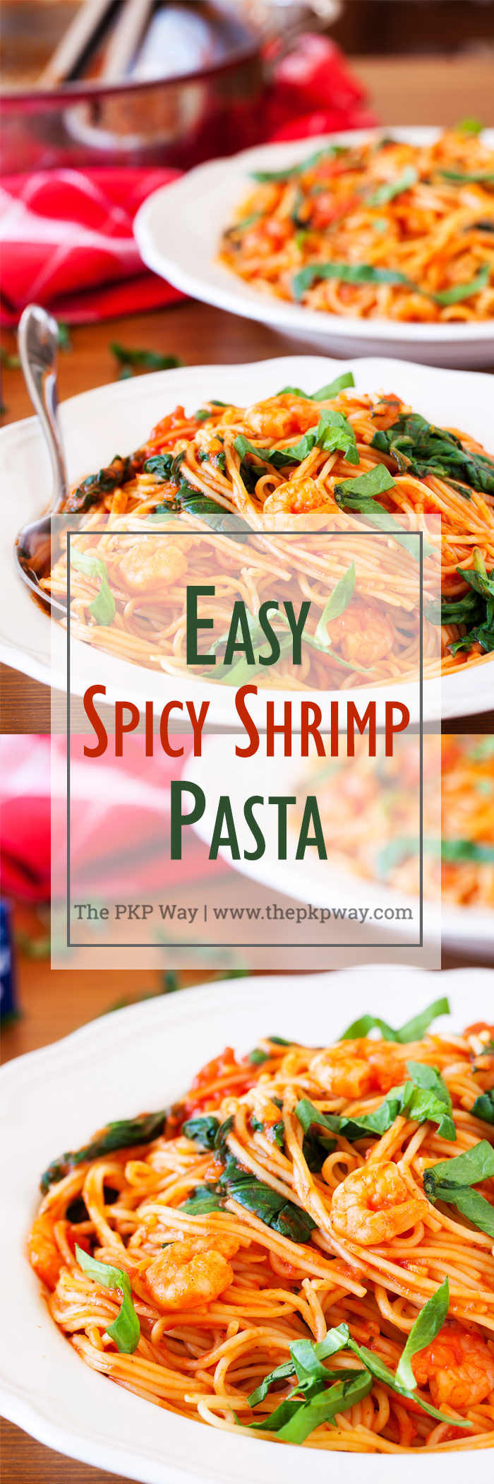 Talk about dinner on demand. This easy spicy shrimp pasta cooks in one pan, has only 5 ingredients, and cooks in 10 minutes!