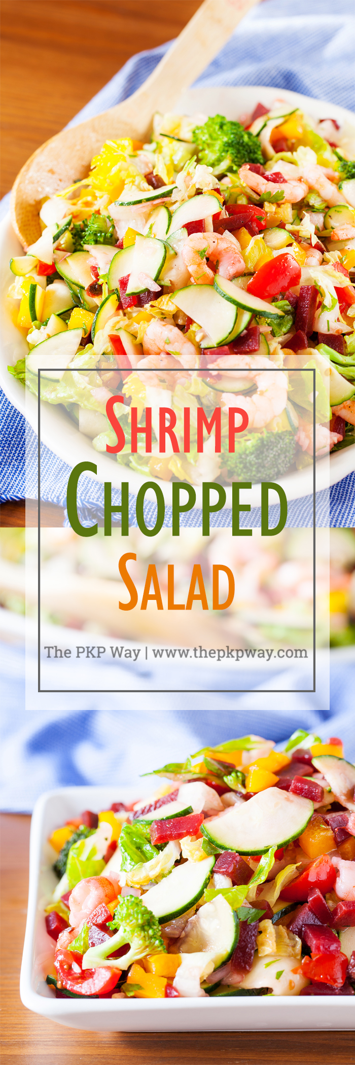 This shrimp chopped salad has it all. Plump and tender shrimp, a colorful medley of fresh veggies, and a bright and acidic dressing. Perfect as an accompaniment or a stand-alone meal.