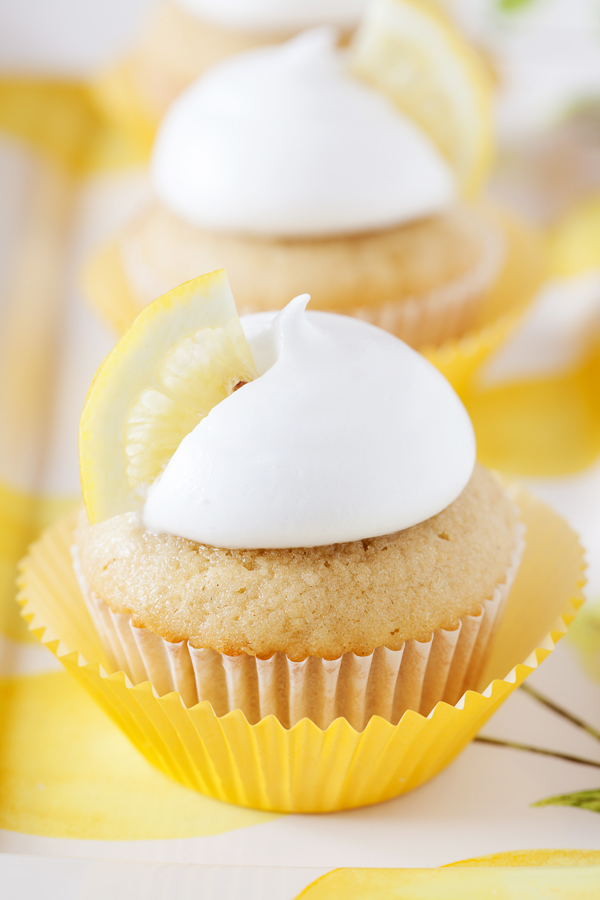 These Lemon Meringue Cupcakes are moist, have a tightly packed crumb, a punch of lemony flavor, and are topped with a light and fluffy lemon meringue icing. Perfect for celebrations and gatherings during these warmer months.