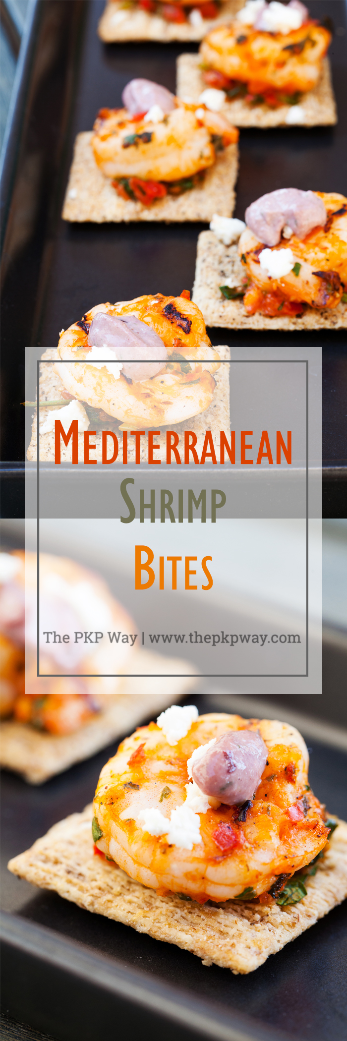 Grilled Mediterranean shrimp atop a crispy TRISCUIT cracker, sprinkled with tangy feta and dolloped with Kalamata olive aioli make these Mediterranean Shrimp Bites the perfect off-the-grill summer appetizer. 