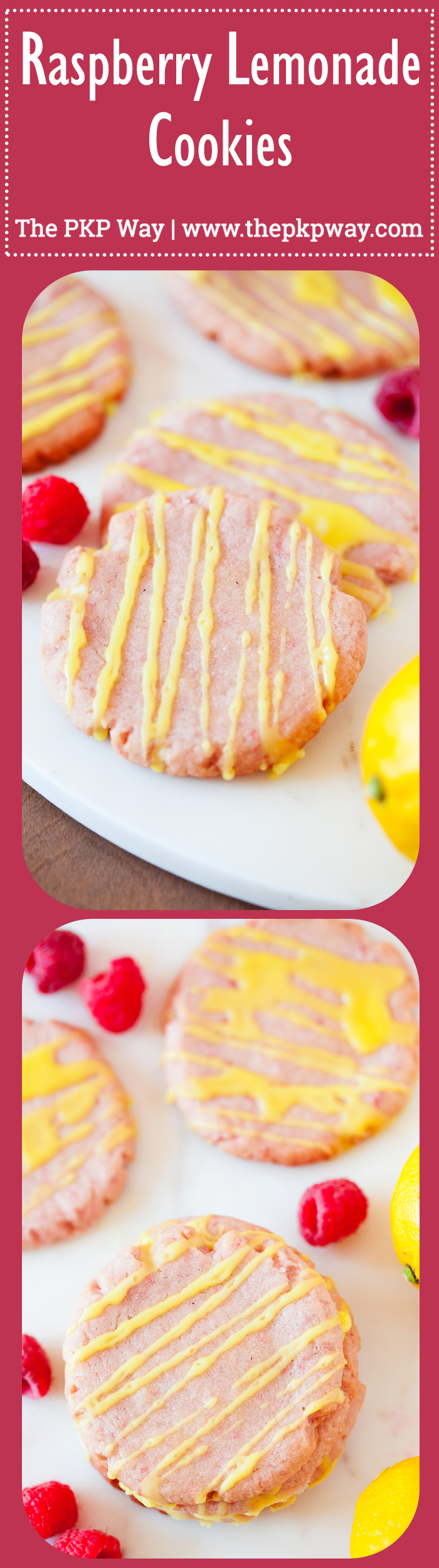 Made from fresh raspberry puree and lemon juice, these Raspberry Lemonade Cookies are perfect for your cookie jar and summer potlucks.