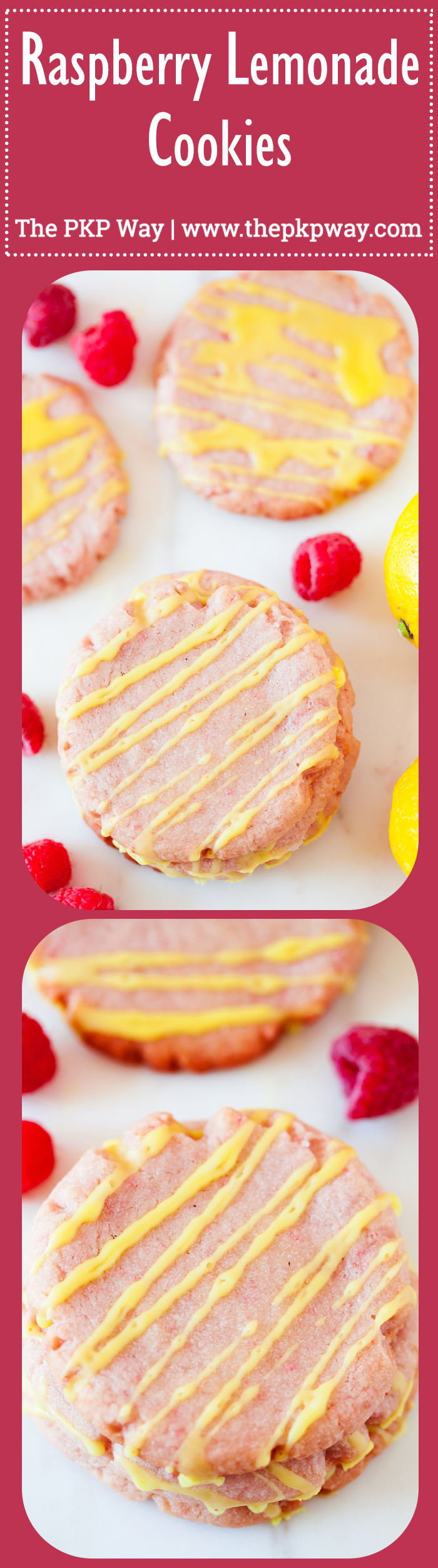 Made from fresh raspberry puree and lemon juice, these Raspberry Lemonade Cookies are perfect for your cookie jar and summer potlucks.