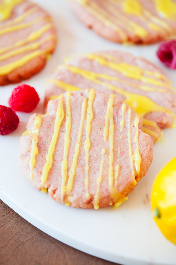 Made from fresh raspberry puree and lemon juice, these Raspberry Lemonade Cookies are perfect for your cookie jar and summer potlucks. 