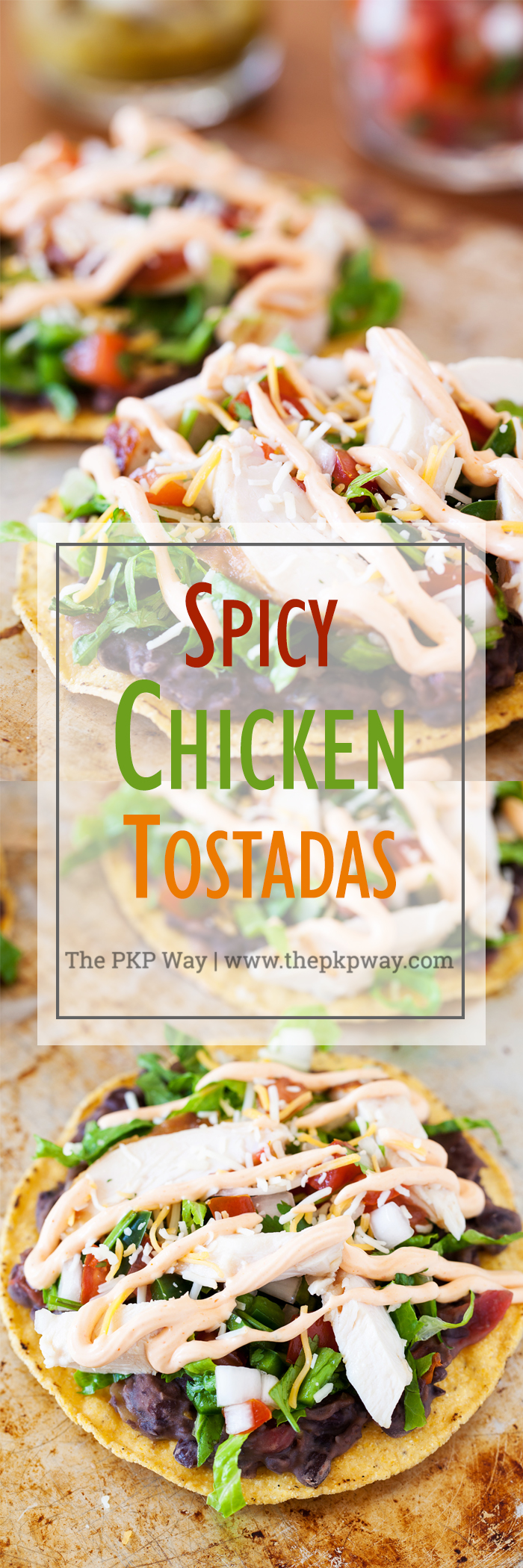 These spicy chicken tostadas are so easy and can be thrown together in minutes for a no-planning-involved Cinco de Mayo celebration or a twist on taco nights.