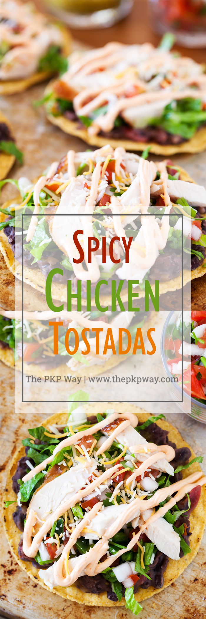 These spicy chicken tostadas are so easy and can be thrown together in minutes for a no-planning-involved Cinco de Mayo celebration or a twist on taco nights.