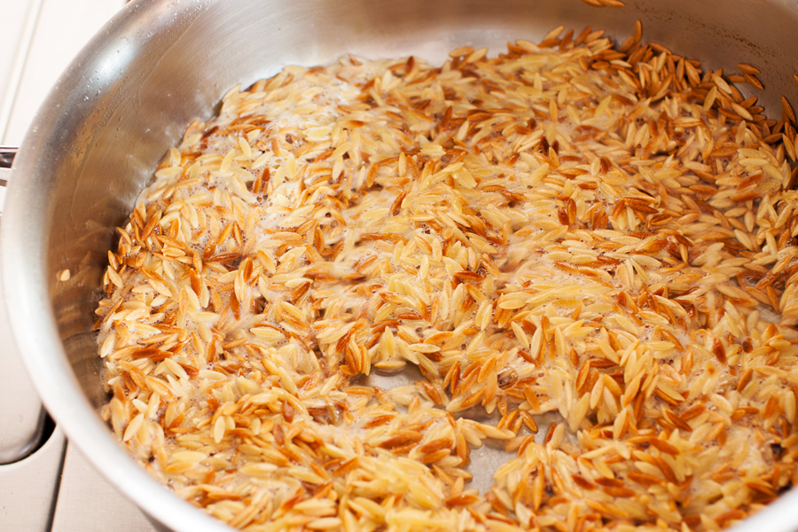 Orzo pasta cooked in carrot juice using the risotto method gives you Carrot Orzotto, a delight for carrot lovers everywhere.