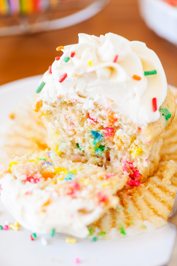 These Funfetti Cupcakes for Two are soft, fluffy, and perfect for moments when you just have to have a cupcake! Enjoy one and share the other (or save it for later).