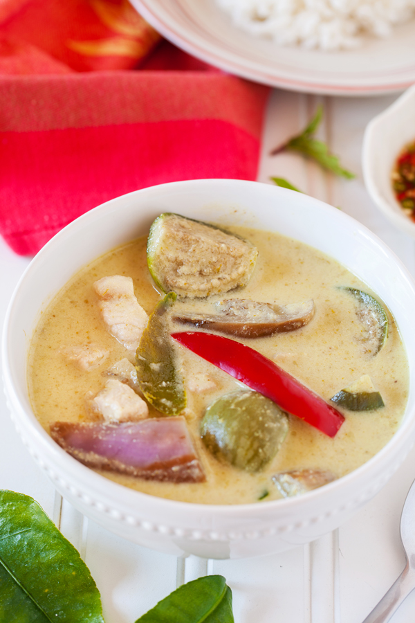 An authentic Thai Green Curry recipe, adapted from a Thai restaurant chef and modified for the home cook.