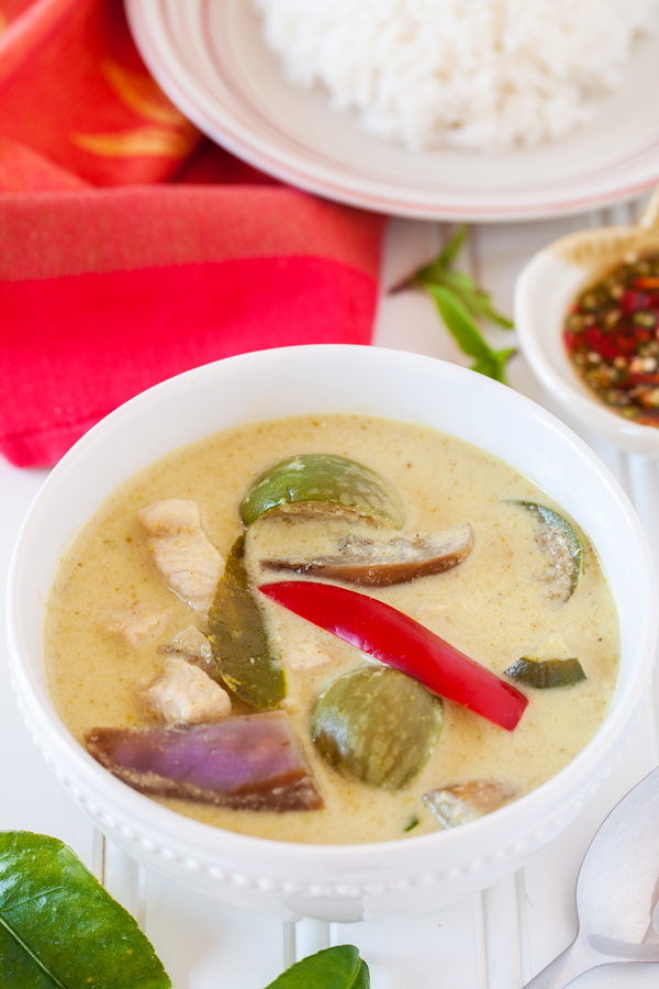 An authentic Thai Green Curry recipe, adapted from a Thai restaurant chef and modified for the home cook.