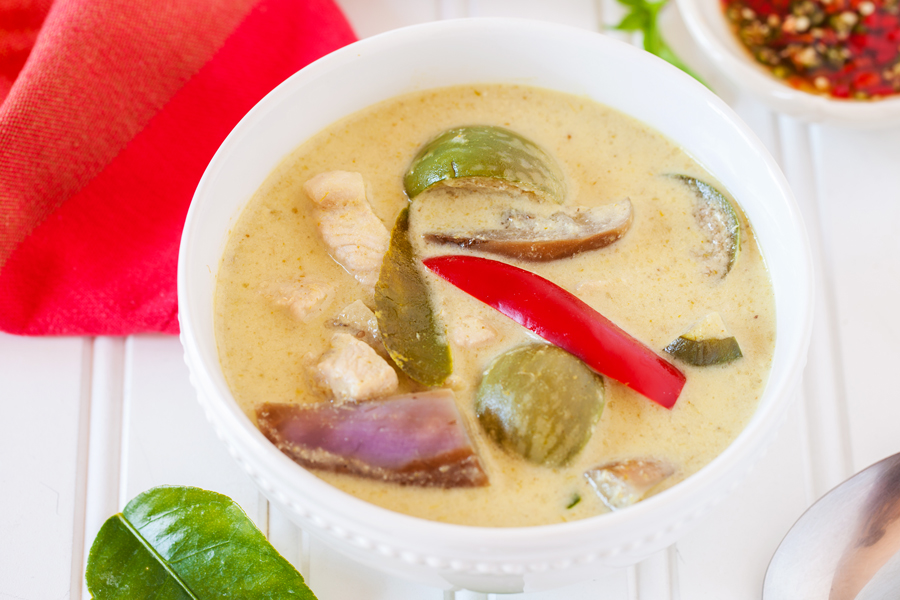 An authentic Thai Green Curry recipe, adapted from a Thai restaurant chef and modified for the home cook.