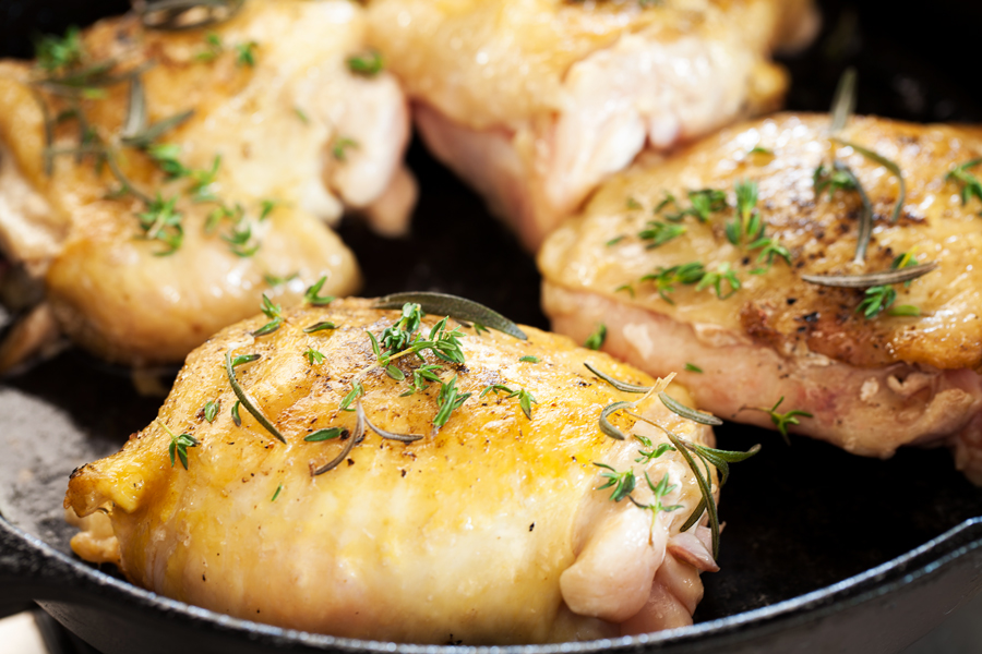 Not just any ol’ chicken recipe, this Three Herb Chicken with Mushroom Gravy features juicy chicken thighs cooked to perfection with fresh herbs and smothered in a thick and gravy-like white wine mushroom sauce.