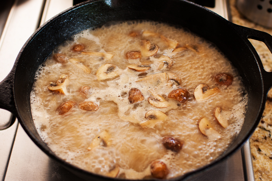 Not just any ol’ chicken recipe, this Three Herb Chicken with Mushroom Gravy features juicy chicken thighs cooked to perfection with fresh herbs and smothered in a thick and gravy-like white wine mushroom sauce.